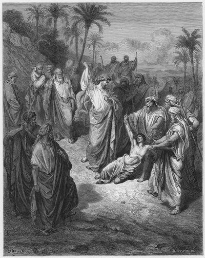 Jesus heilt den Wahnsinnigen von Gustave Dore